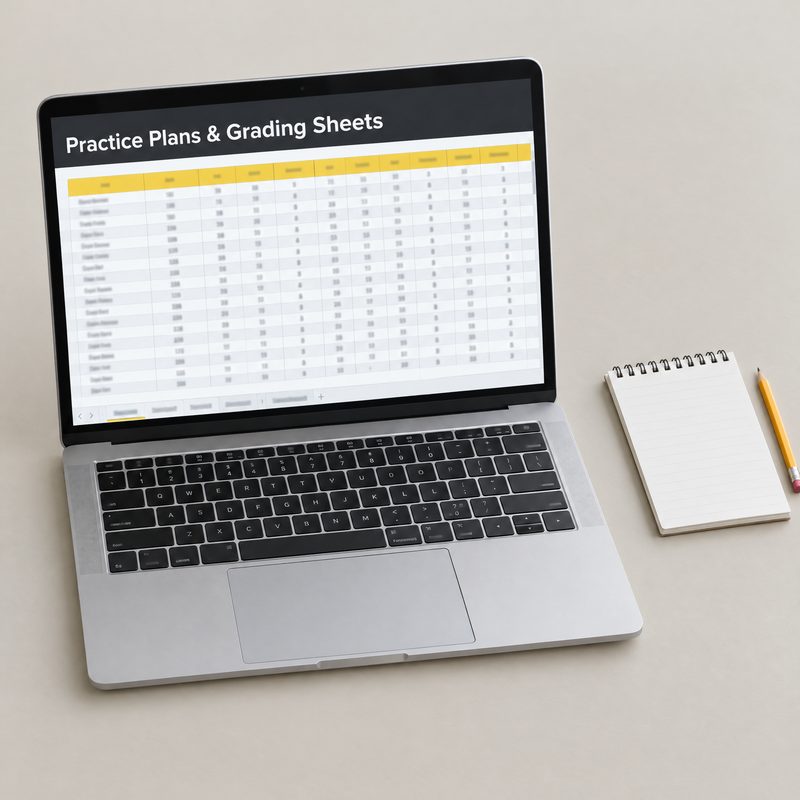 Practice Plans & Grading Sheets (Excel workbook).